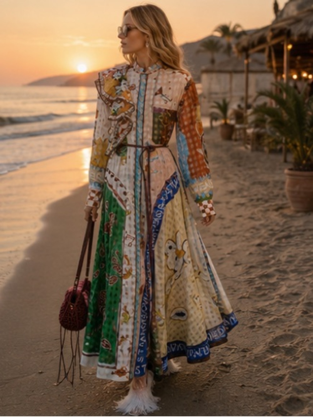 Tangible love Shirtdress - Green Multi